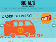 Tablet Screenshot of bigalsburgersanddogs.com